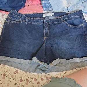 Stretch denim jeans shorts